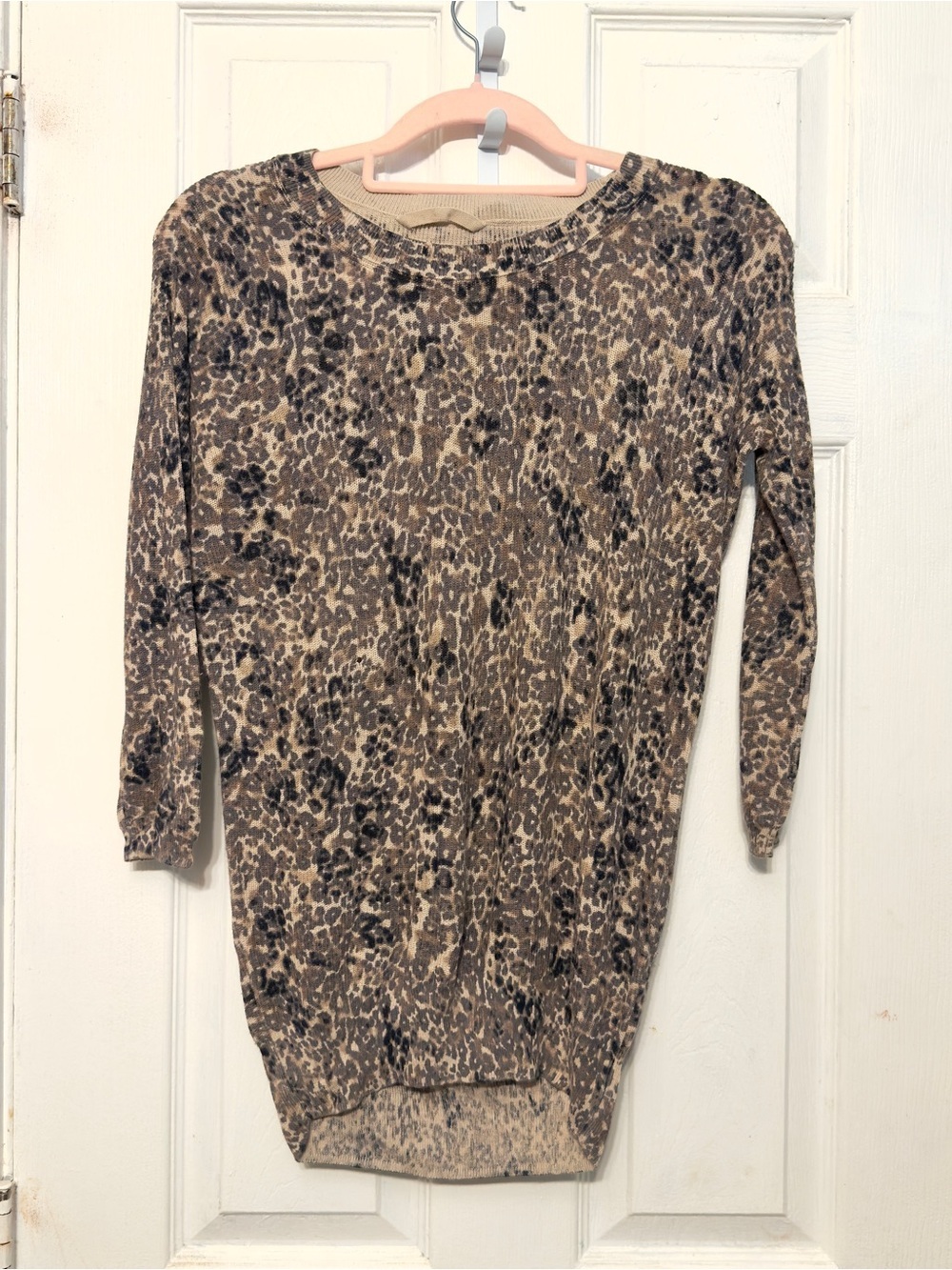 Aritzia Wilfred Free Balzac Leopard Print Sweater Brown Women Size XXS